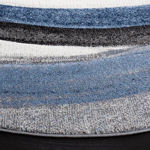 Orren Ellis Tornillo Abstract Gray/Blue Area Rug & Reviews Wayfair